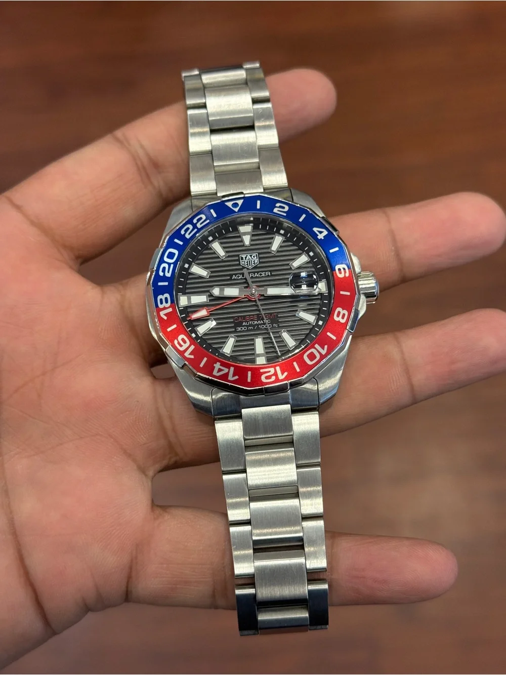 TAG Heuer Aquaracer GMT Automatic Pepsi Bezel WAY201F mens watch
